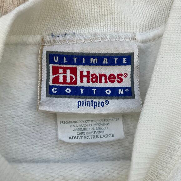 Vintage 2001 Oklahoma Sooners Rose Bowl Sweatshirt XL White Hanes Ultimate - Picture 3 of 10